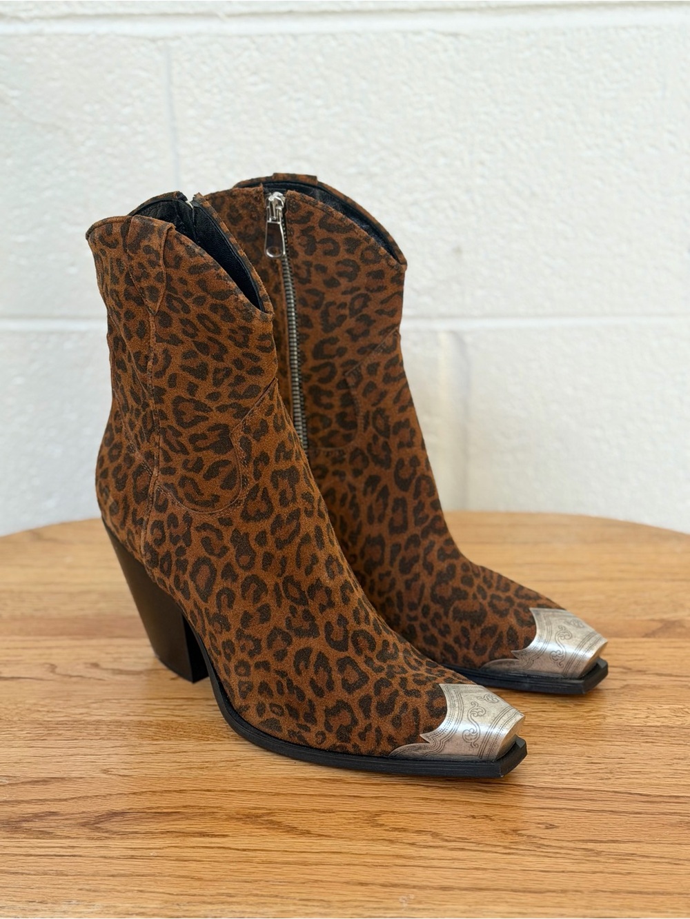 Free People Brayden Western Boot in Leopard Print